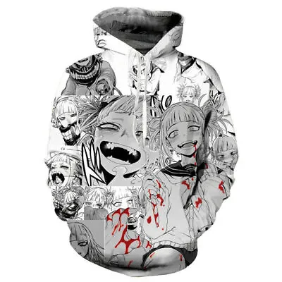 New Ahegao Hentai Manga Hoodie Unisex Anime Pullover Jacket Cosplay Costume • $31.36