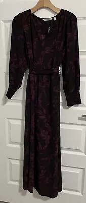 NWT Soft Surroundings Dianthe Long Sleeve Maxi Dress 3X Wine Botanical Purple • $33