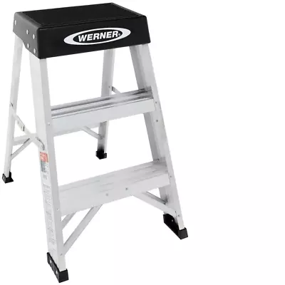 2 Ft. Aluminum Step Ladder (8 Ft. Reach Height) With 300 Lbs. Load Capacity Type • $54.81