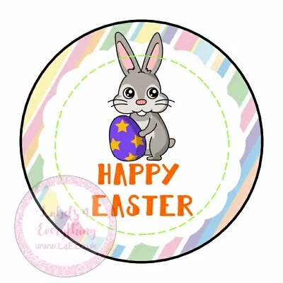 Happy Easter Bunny Rabbit Sticker Party Sweet Cone Bag Egg Hunt Chocolate Coin  • £1.99