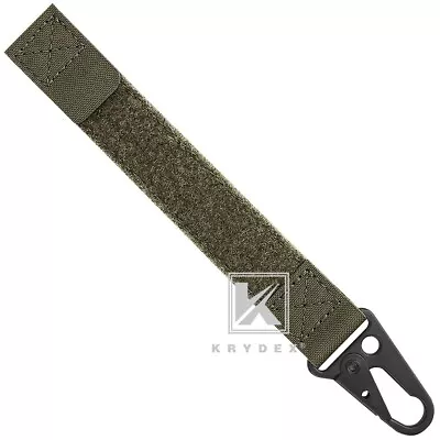 KRYDEX Tactical Hook Strap Clip Keychain Carabiner For MOLLE Belt / Vest Green • $9.95