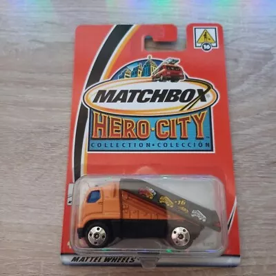 Matchbox 1/64 Diecast Hero City Orange Car Carrier • $2