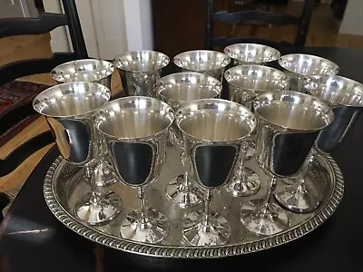 Leonard Silverplate Vintage Goblets (12) For $90.00 • $90