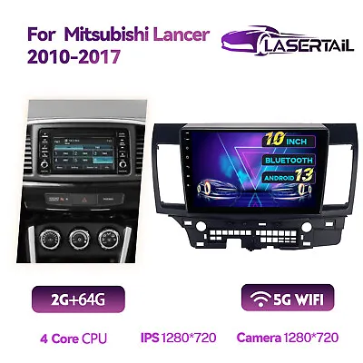 For 2007-2012 Mitsubishi Lancer 10.1  Android 13 Car GPS Radio Carplay Stereo BT • $118.87