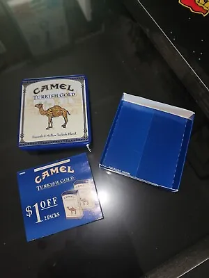 Vintage Camel Cigarettes Empty Flip Top Tin Turkish Gold Still New Just Opened • $9.99