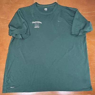 Marshall Thundering Herd Shirt Mens 4XL Green Short Sleeve Dri Fit Nike • $23.35