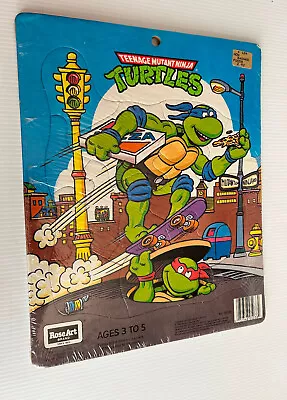 TEENAGE MUTANT NINJA TURTLES Frame Puzzle (1989 Rose Art) -- SEALED (B) • $17.99