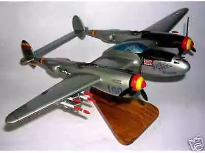 P-38 Lightning Marge Bong P38 Airplane Desk Wood Model Small New • $338.95