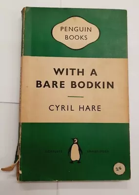 With A Bare Bodkin By Cyril Hare Penguin Crime 1954 • $11.35