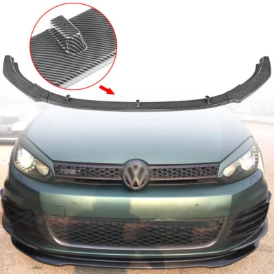 For VW Golf MK6 GTI Front Lip Splitter Diffuser Carbon Fiber Look New US • $69.99