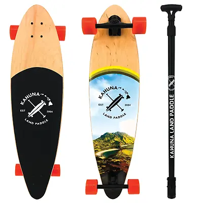 Kahuna Creations Land Paddle Longboard Skateboard 40  Pintail Bundle - Mountain • $154.99