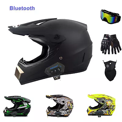 Bluetooth Motorcycle Open Full Face Helmet Motocross Dirt Bike Off Road Helmets • $116.99