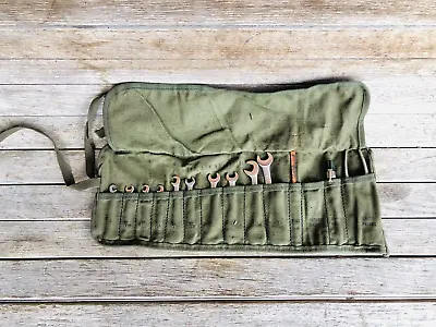 Vintage US Military American KAL Meteor Wrench Tool Set  Canvas Tool Roll • $65