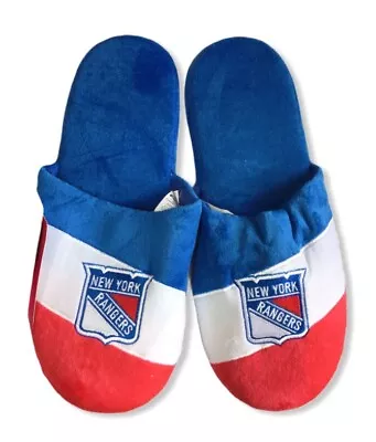 £14.95 • Buy New York Rangers NHL Ice Hockey Tricolour Block Logo Slippers : Extra Large