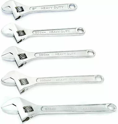 Adjustable Wrench Tools Heavy Duty 4  6  8  10  12  18  24  Forged Steel Spanner • £5.99