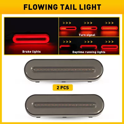 2x Motorcycle LED Tail Light Bar Brake Stop Turn Signal Flowing Running ATV UTV • $19.99