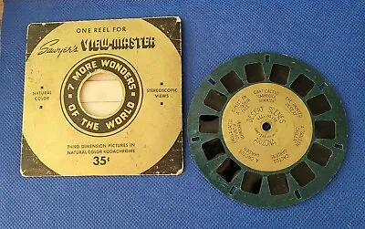 Scarce Sawyer's Blue Gold Foil Center View-master Reel 178 Desert Scenes AZ • $69