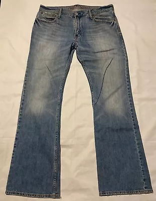 American Eagle Low Rise Slim Boot Jeans 33 X 32 Light Blue • $8