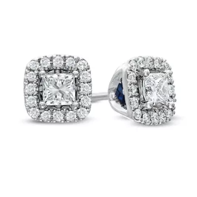 Vera Wang Love Collection 1/2 CT. T.W. Princess Cut CZ Frame Stud Earrings • $106.25