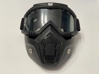 Face Mask Removable Googles Motorcycle Motocross Dirt Bike Glasses ATV Riding • $15.30