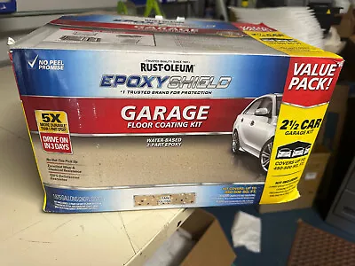 Rust-Oleum Professional Epoxy Floor Coating 2.5 Car Garage Kit Tan Gloss 365185 • $175