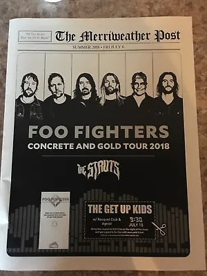 Foo Fighters Memorabilia Concert RARE Dave Grohl 2018 Keepsake Taylor Hawkins • $6.79