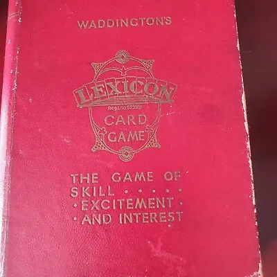 1933 Vintage Lexicon Card Game  Waddingtons Complete  • £5.99