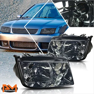 For 99-05 VW Jetta MK4 Smoked Lens Euro-Spec E-Code Style Headlight W/Fog Lamp • $91.89