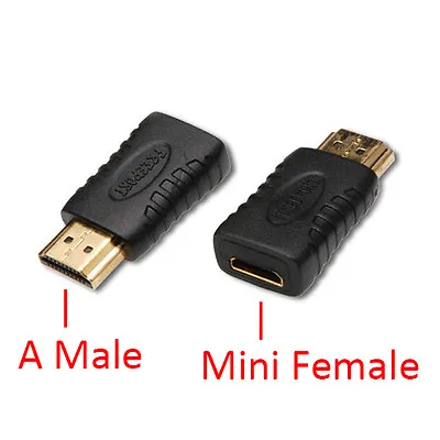 HDMI Type A Male To Mini HDMI Type C Female Adapter Converter 1080p Full HD • $6.99