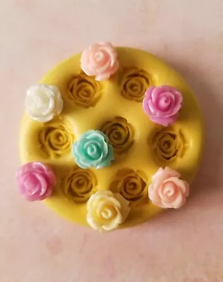 Mini Roses Mold Food Safe Mold Earring Mold Candy Mold Resin Rose Cake Pops • $6.99