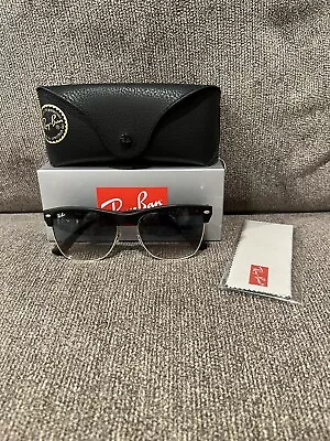 Ray Ban CLUBMASTER OVERSIZED RB4175 877/M3 57MM Black Frame Gray Gradient Lens • $99.99