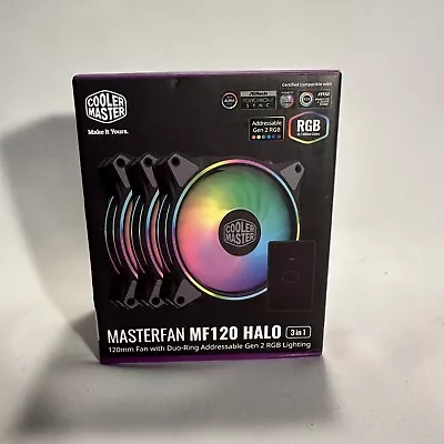 Cooler Master - MFL-B2DN-183PA-R1 - MasterFan MF120 Halo Cooling Fan - 3 Pack • $44.99