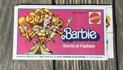 Vintage 1980 Mattel Barbie World Of Fashion Booklet  • $28.19