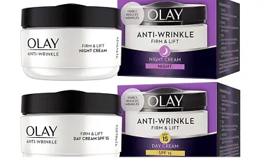 £10.99 • Buy Olay Anti-Wrinkle Firm & Lift - Anti-Ageing Moisturiser Day & Night Cream SPF15 