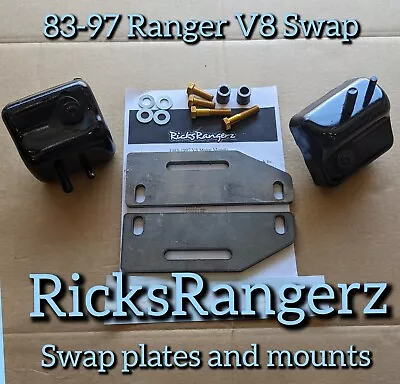  83-97 Ford Ranger V8 Mount Plates And Mounts Swap Updated Style  • $109.99