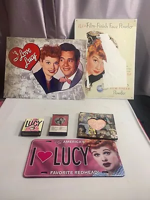 Vintage Lot Lucille Ball I Love Lucy Items Tin Signs License Plate Cassette Tape • $34.99