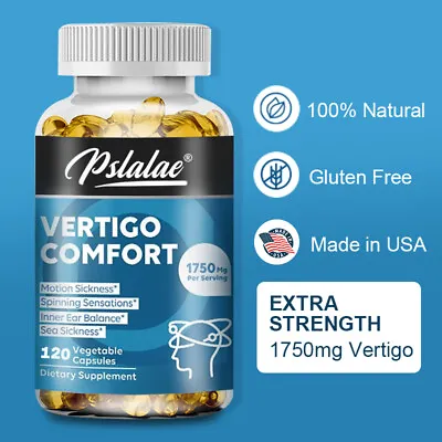 Vertigo Comfort Capsules-Relief For Motion Sickness Dizziness&Inner Ear Balance • $14.12