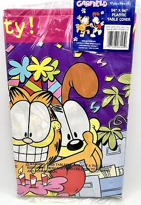 Garfield Office Party Rare Retro Cartoon Cat Decoration Plastic Tablecover • £11.36