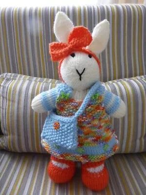 Hand Knitted Soft Toy  Bunny Rabbit.  • £8