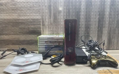 $139.99 • Buy Xbox 360 S Gears Of War 3 320GB Console Bundle 3 Controllers 10 Games WORKS READ