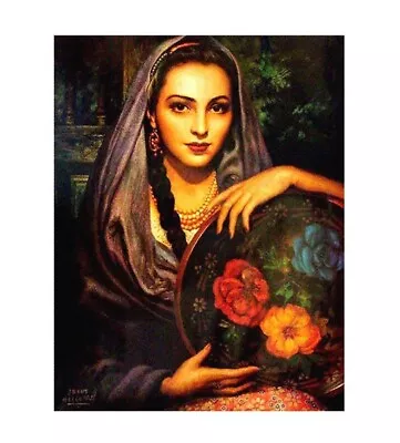 Spanish Modern  Senorita Mexican Art Bedroom Wall Art Decor • $16.95