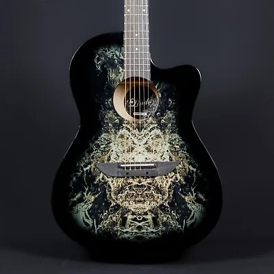 Lindo B-STOCK Alien Black Acoustic Guitar + Gigbag (Cosmetic Imperfections) • £82.99