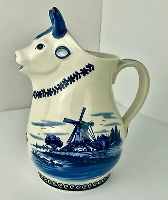 Delft Blue Cow Jug 48 Oz. Handpainted Holland • $49.99