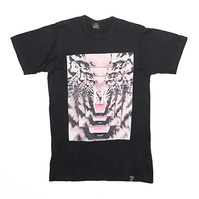 LAST KINGS Mens Tiger Black Short Sleeve T-Shirt S • £9.99