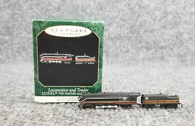 Hallmark Keepsake MINIATURES LIONEL STEAM LOCOMOTIVE & TENDER NORFOLK & WESTERN • $10.95