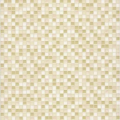 Taupe Pink Gold & Cream Mosaic Raised 1/2  Tile Wallpaper PA111504 • $26.31