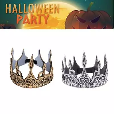 Halloween Crown Dress Up PU Foam 3D Soft Medieval King Carnival Headdress Props • £11.63