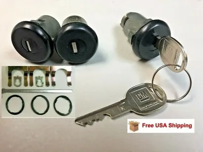 Fits 1979-81Firebird Trans Am Door & Trunk Lock Set With GM Keys- Black Finish • $48.90