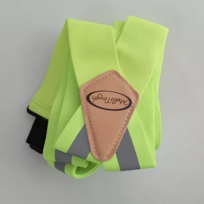 £17.19 • Buy Hi Vis Reflective Heavy Duty Work Wear Braces Suspenders Y Shape New Mens
