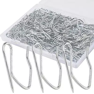 Metal Curtain Hooks 200PCS Drapery Hook Pins Stainless Steel Pin-on Hooks For... • $14.73